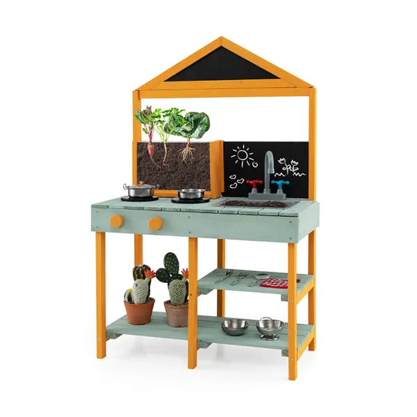 Kids Outdoor Mud Kitchen with Transparent Root Viewer