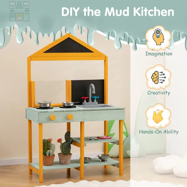 Kids Outdoor Mud Kitchen with Transparent Root Viewer