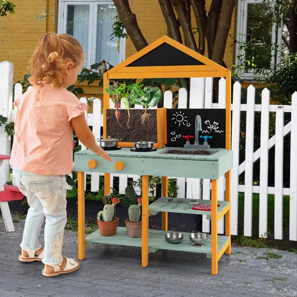 Kids Outdoor Mud Kitchen with Transparent Root Viewer