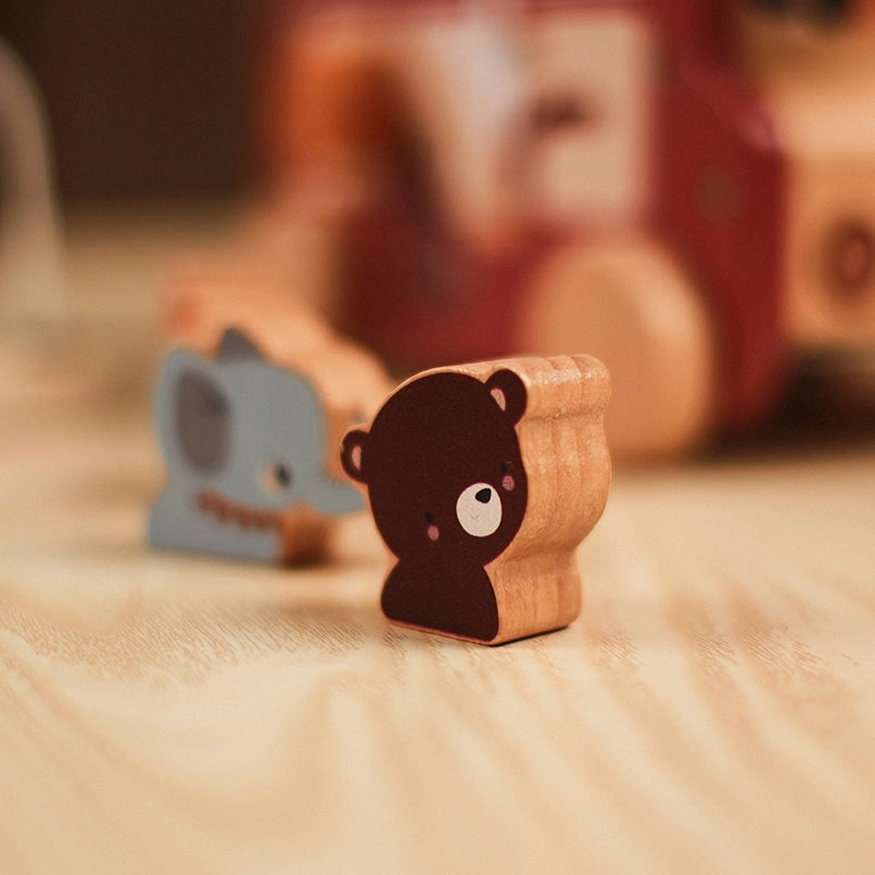8-in-1 Wooden Animal Bus