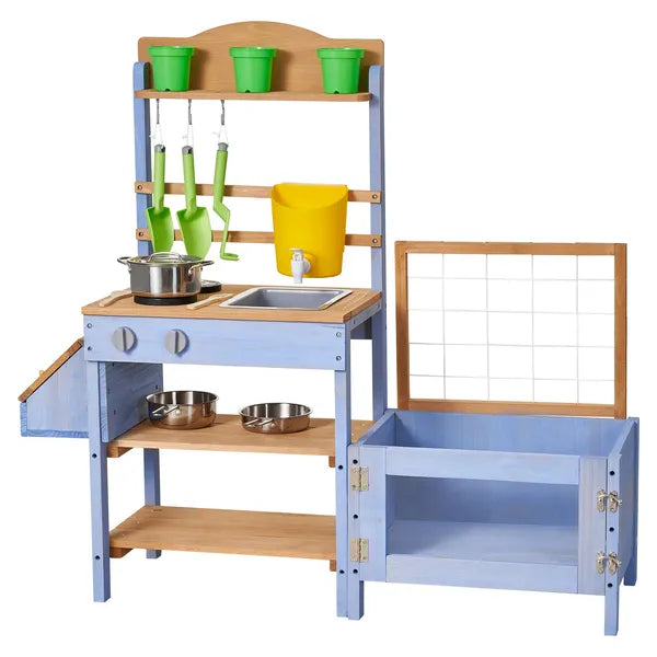 Wooden Outdoor Mud Kitchen & Nature Exploration Station