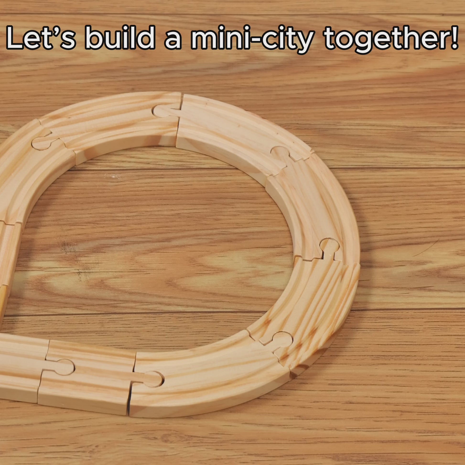 Wooden Train Track Set
