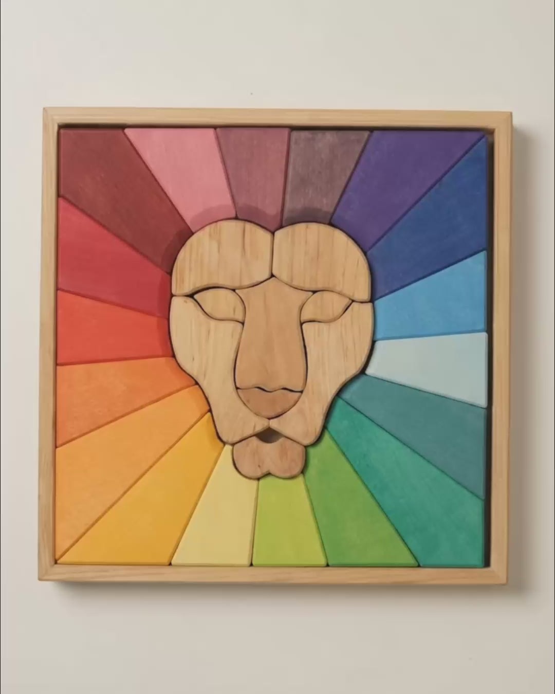 Rainbow Lion Wooden Puzzle, 27 Pieces