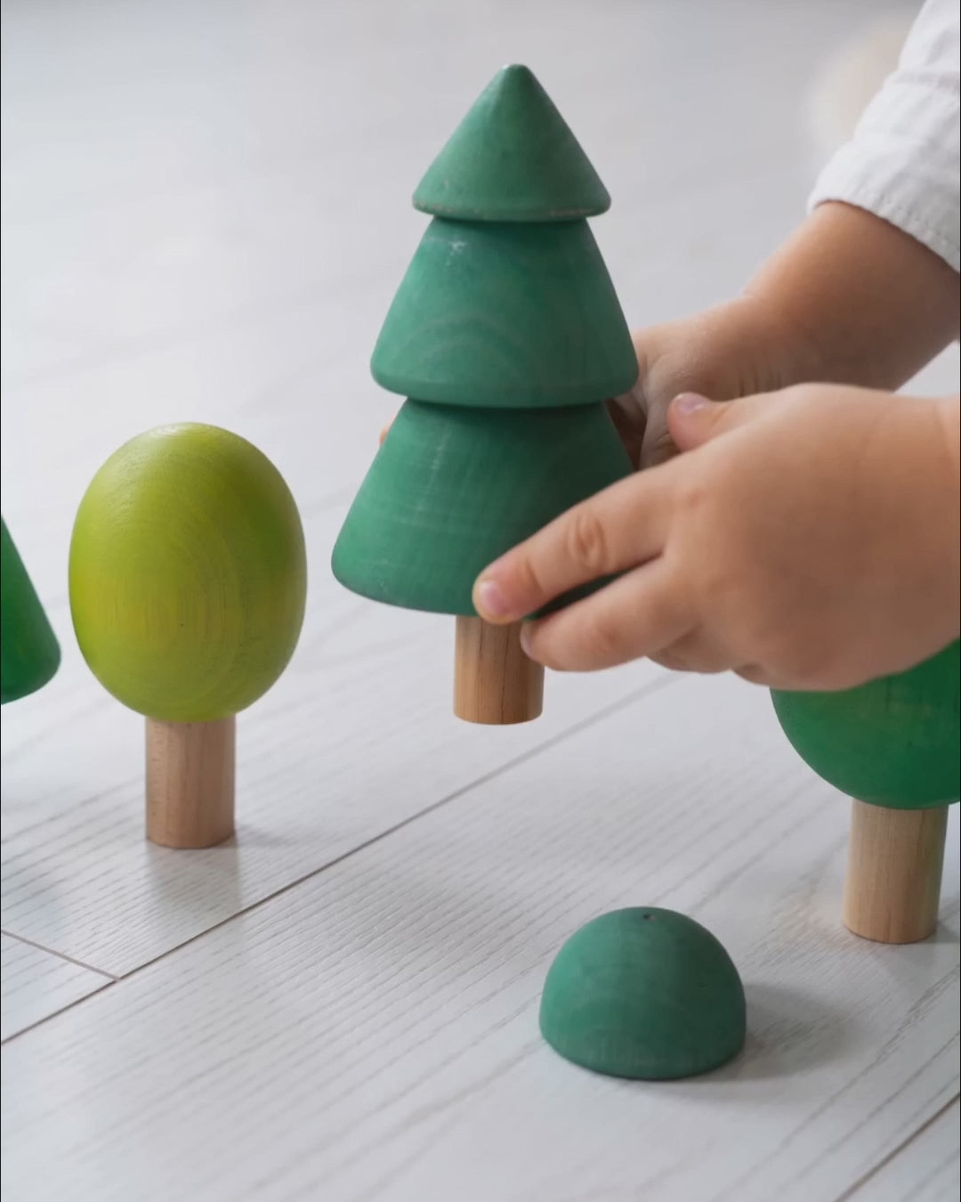 8-Piece Waldorf Wooden Forest & Tree Play Set