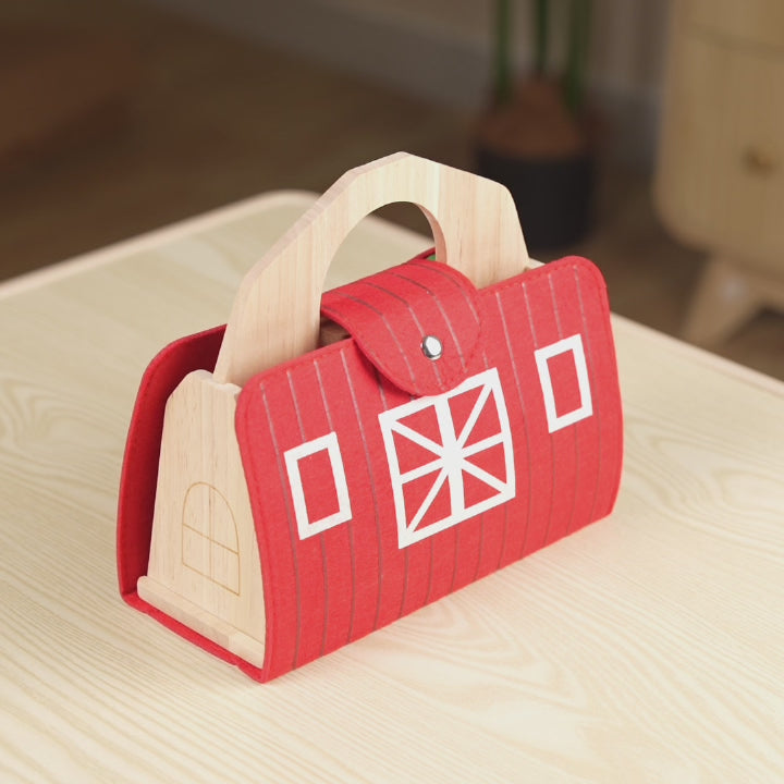 Montessori Wooden Farm Playset