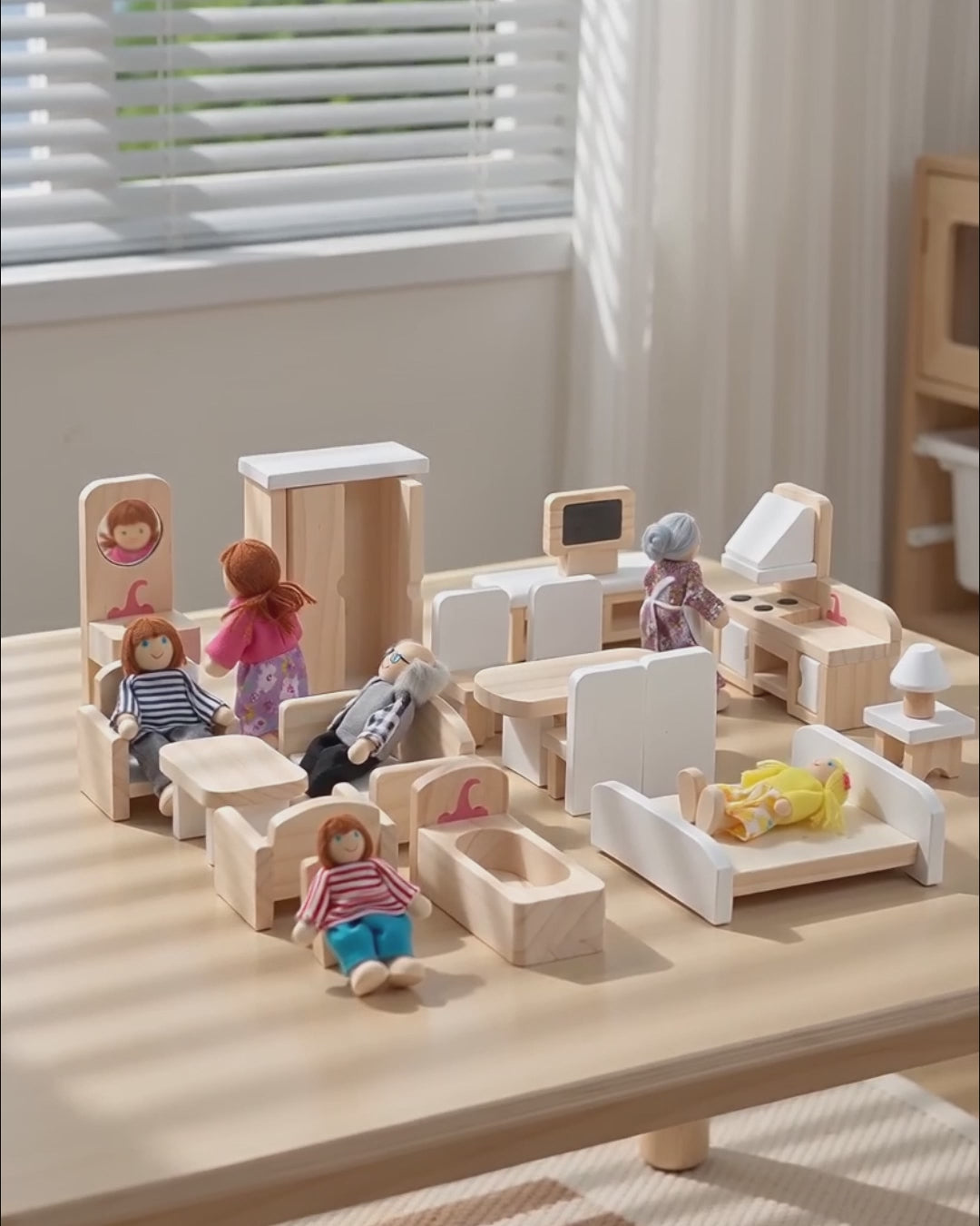 Wooden Miniature Furniture Set for Kids