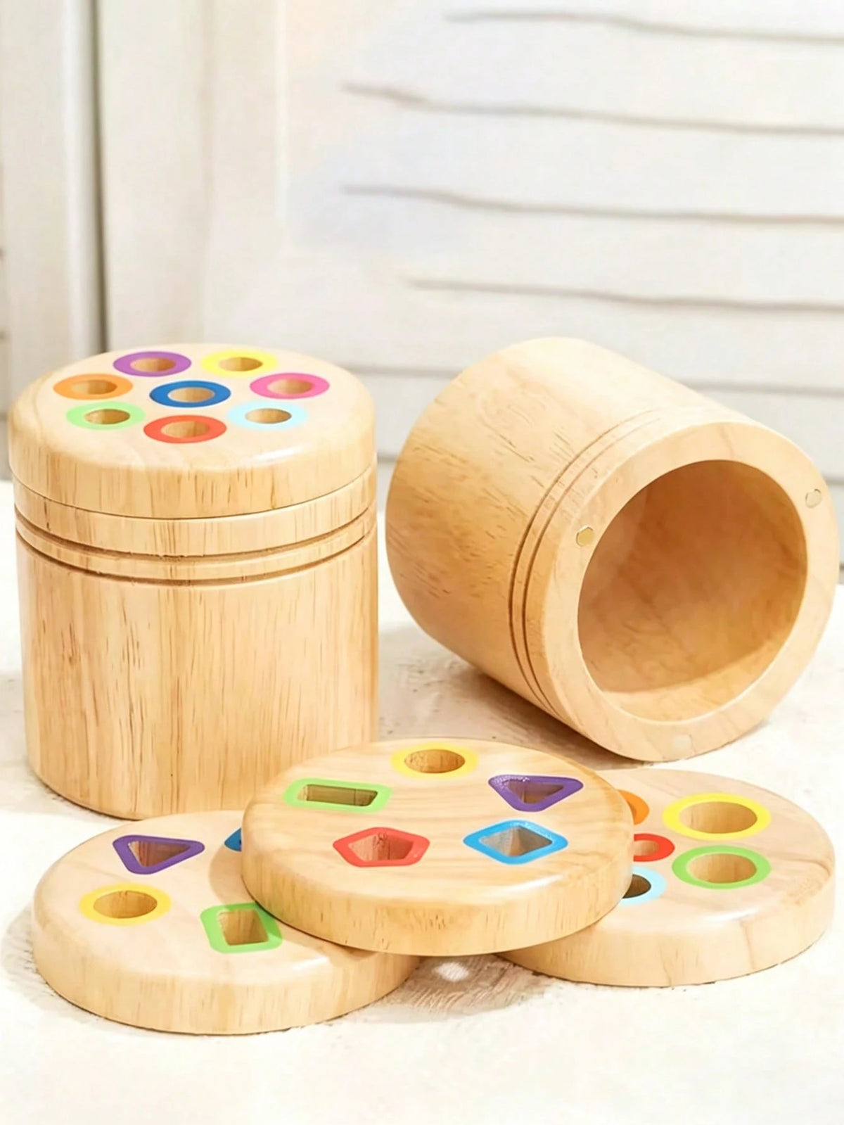 Rainbow Wooden Color Sorting Activity Set