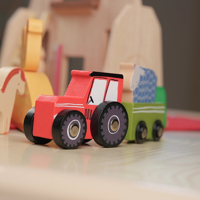 Montessori Wooden Farm Playset