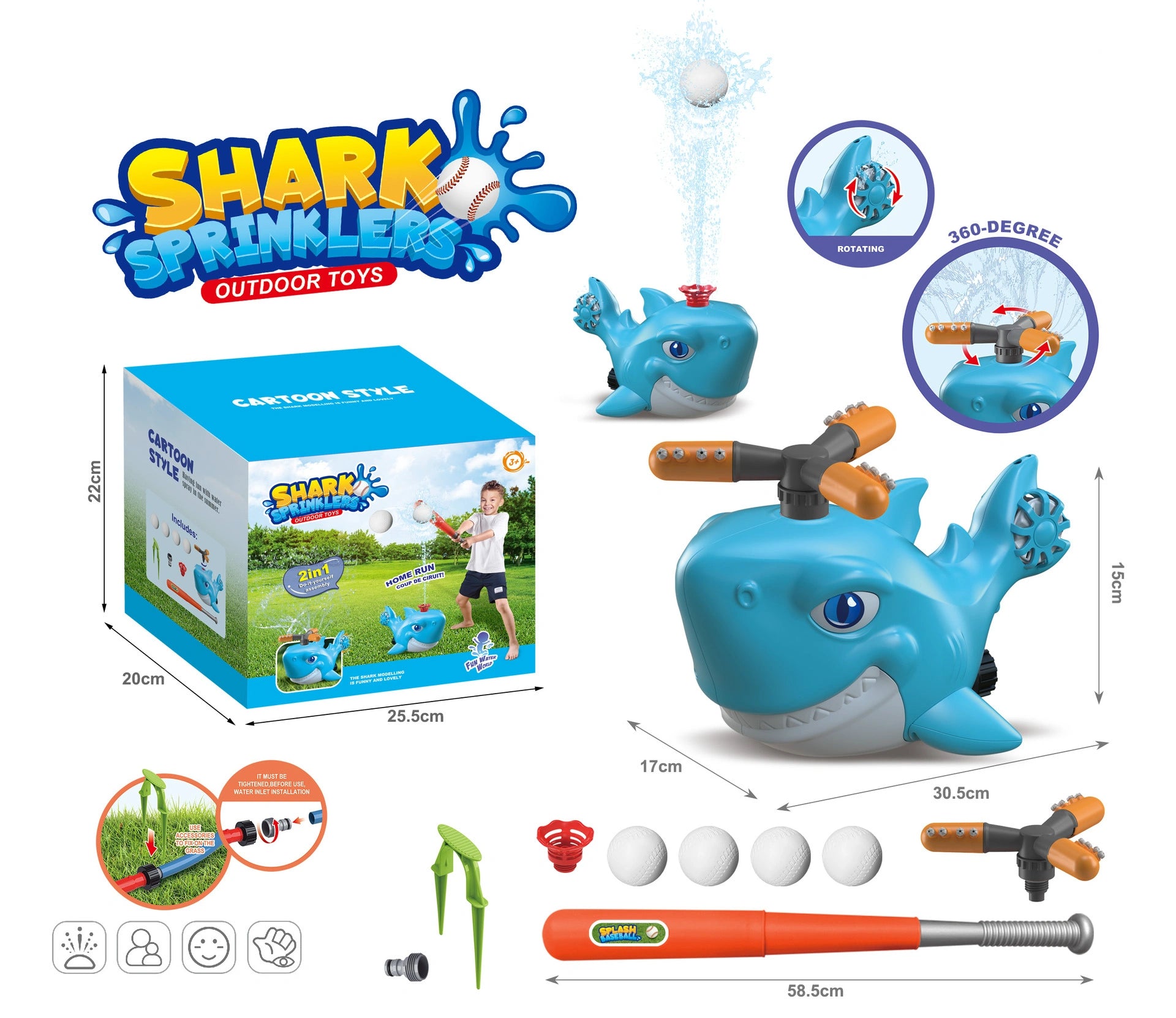 Water Sprinkler Baseball Toy