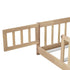 Wooden baby gate on a white background