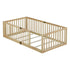 Wooden crib on a white background