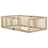 Wooden baby crib on a white background