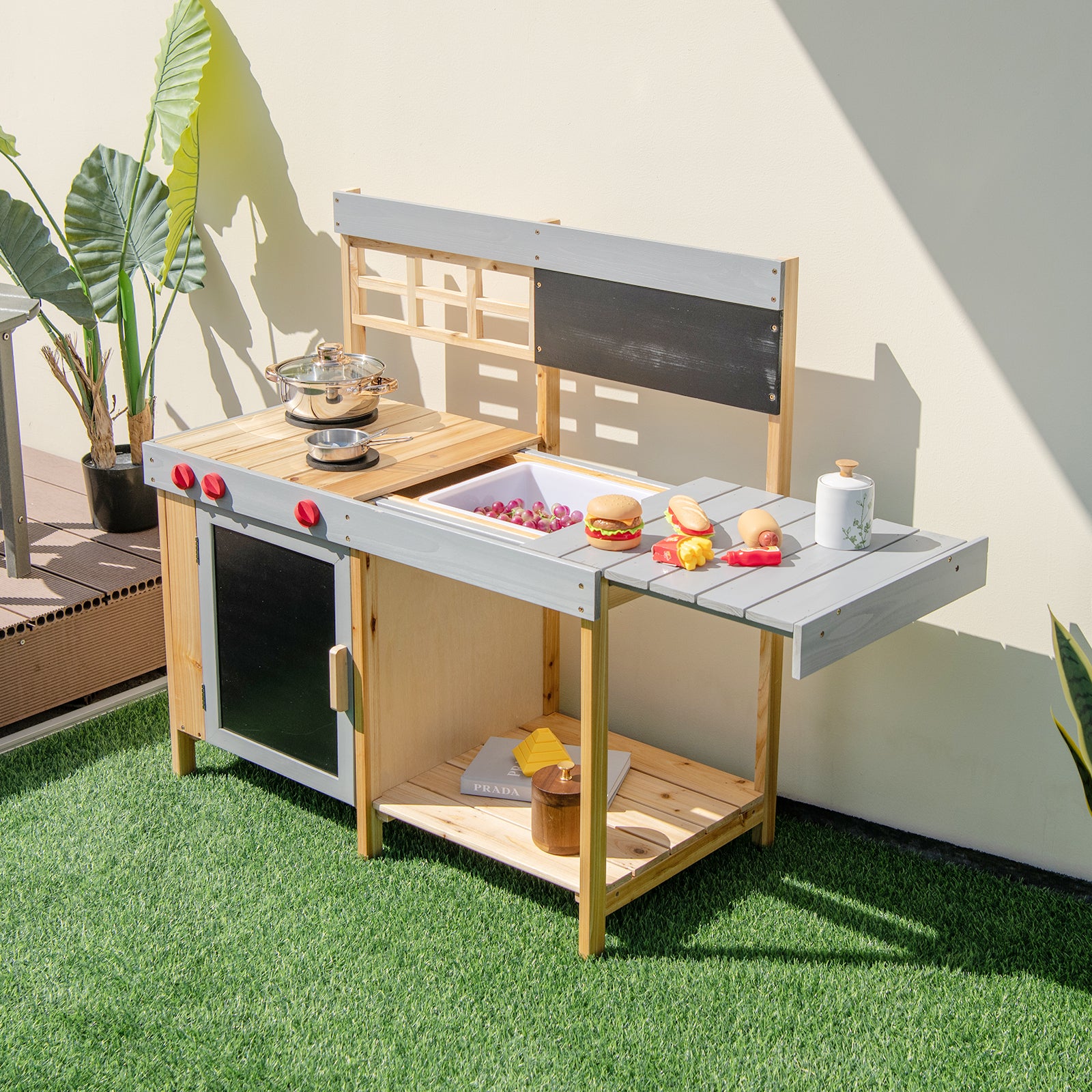 Outdoor Mud Kitchen with Water Dispenser for Kids