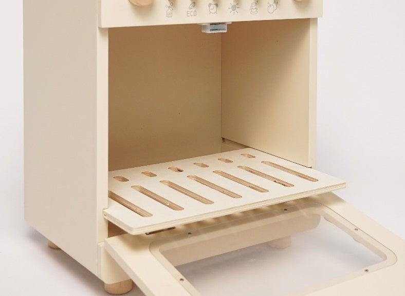 Wooden Dishwasher Pretend Play Kitchen Appliance with Dish Accessories