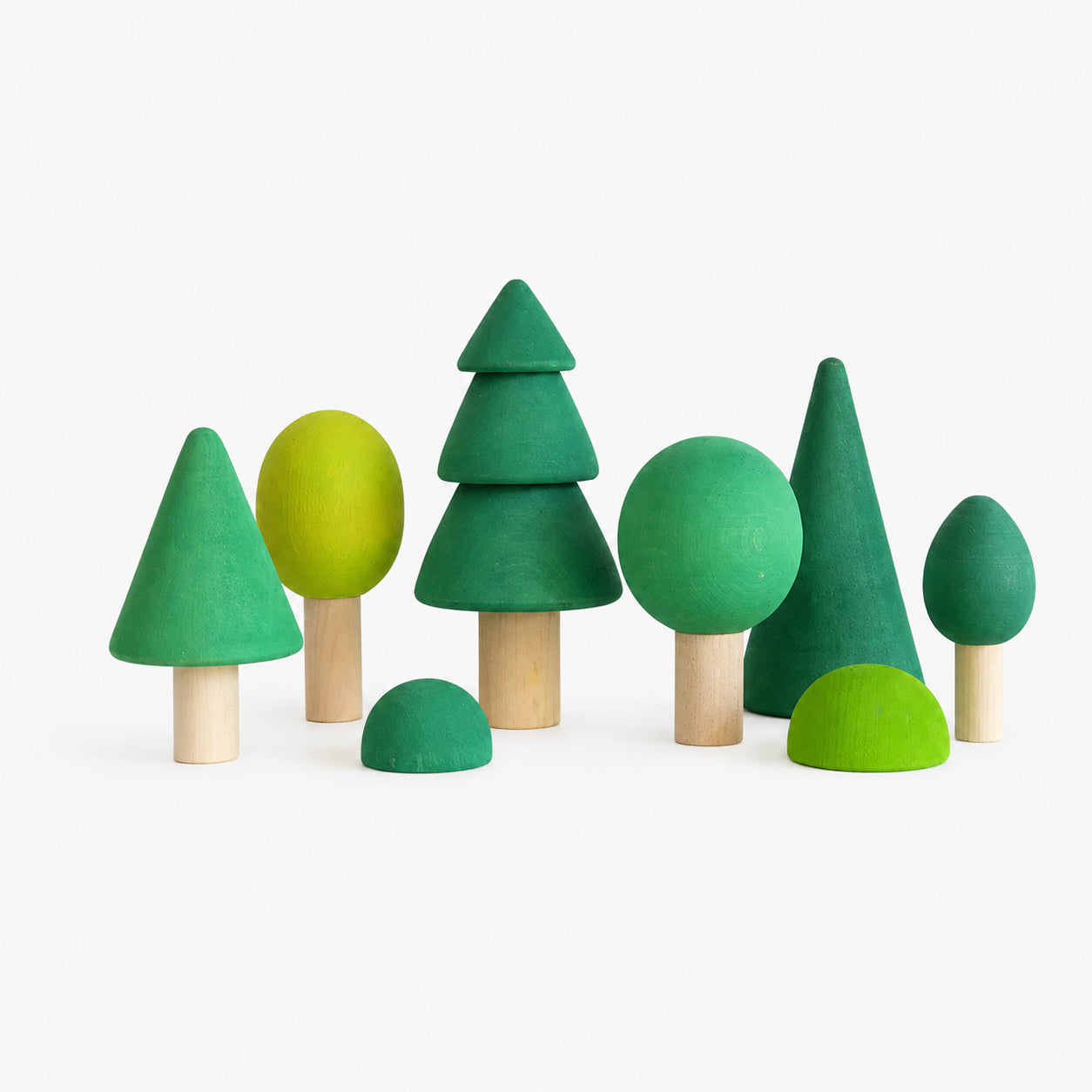 8-Piece Waldorf Wooden Forest & Tree Play Set