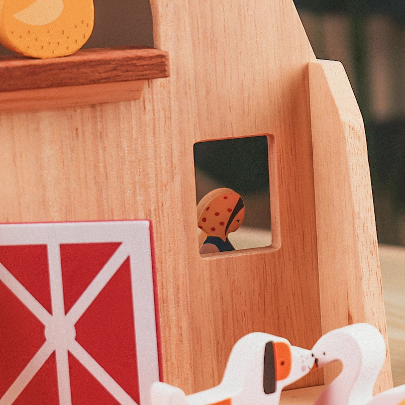 Montessori Wooden Farm Playset