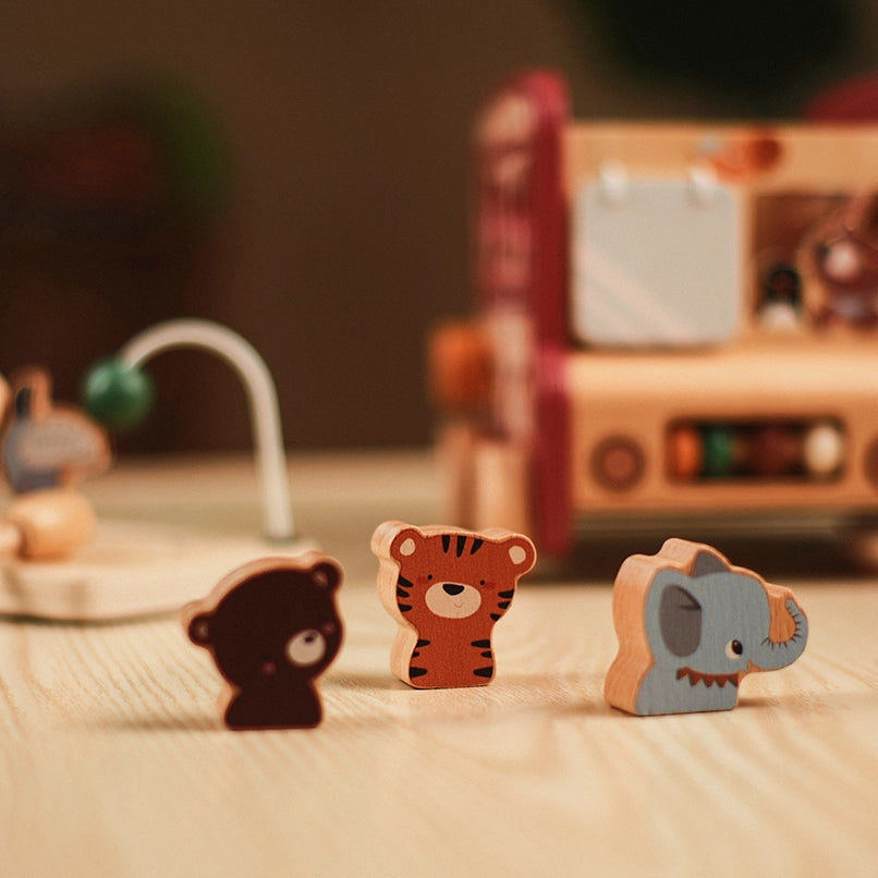 8-in-1 Wooden Animal Bus