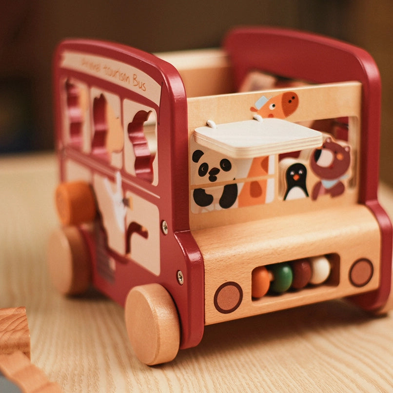 8-in-1 Wooden Animal Bus