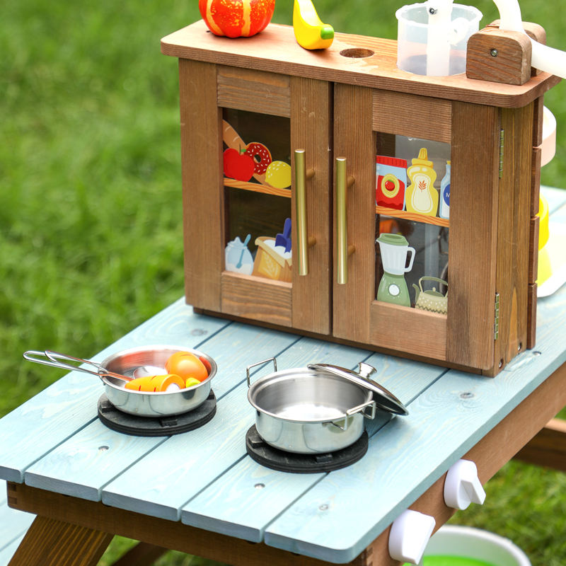 Wooden Outdoor Activity Table Mud Kitchen