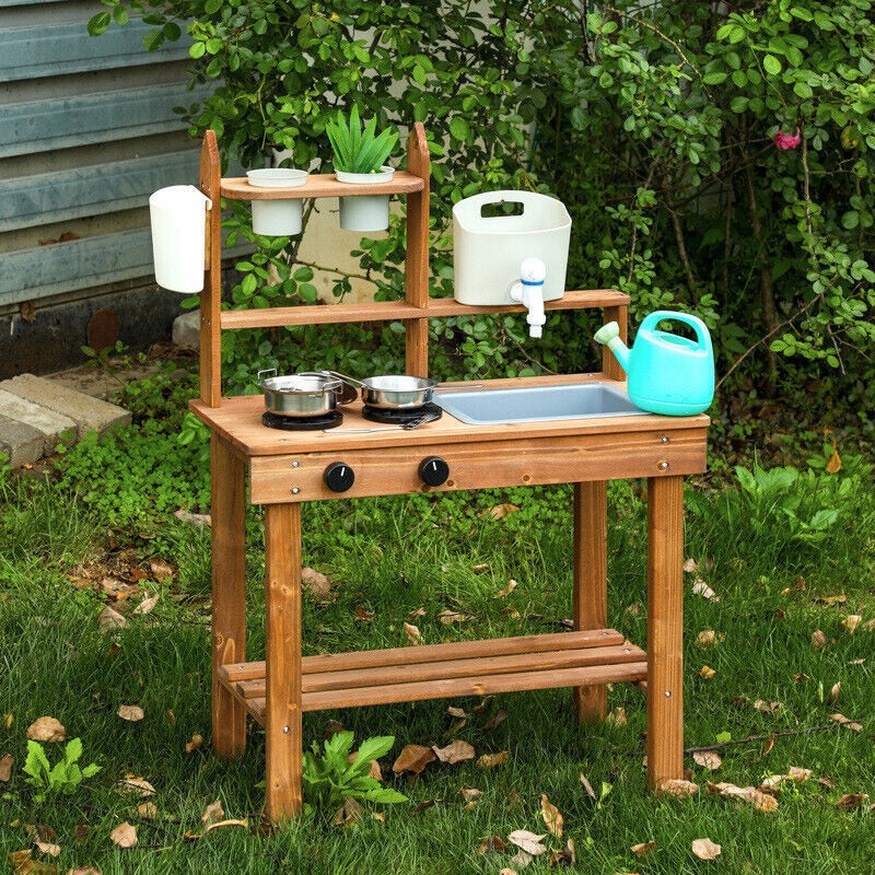 Wooden Outdoor Mud Kitchen Set