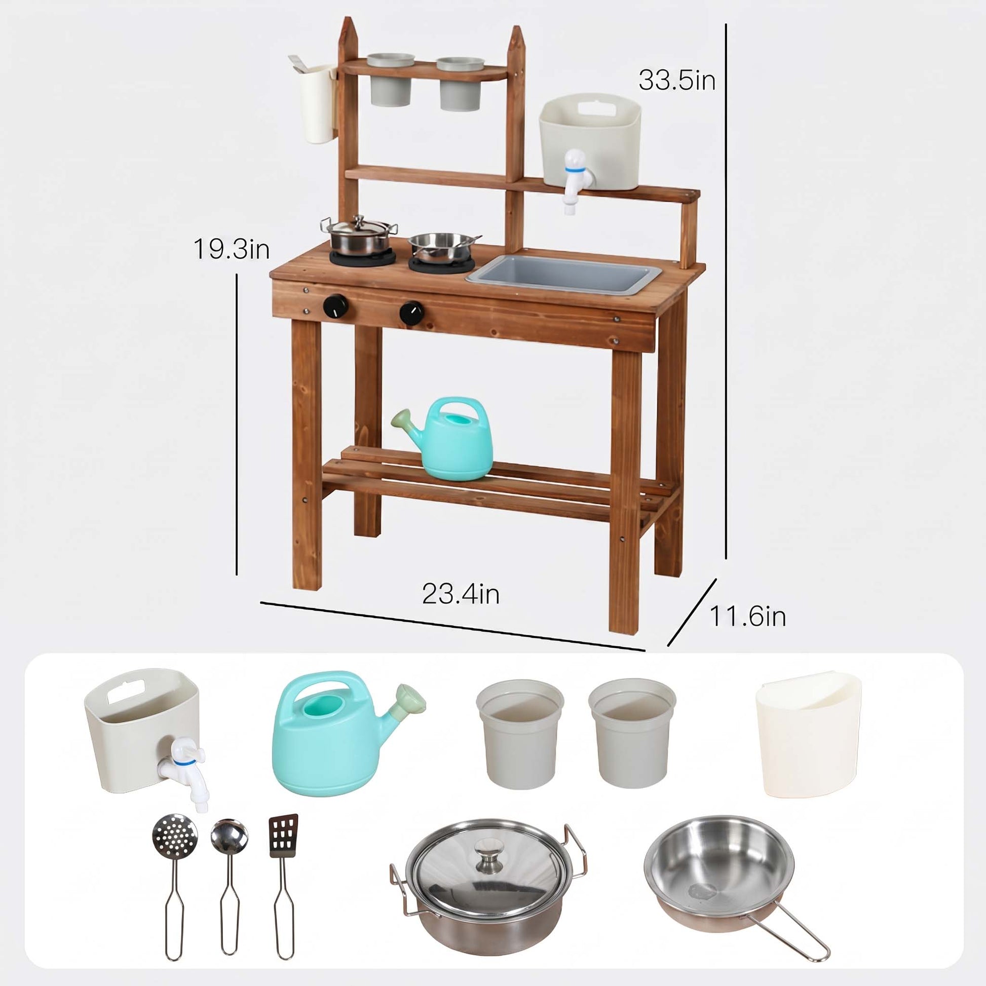Wooden Outdoor Mud Kitchen Set