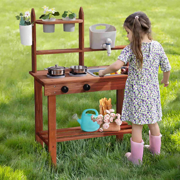 Wooden Outdoor Mud Kitchen Set