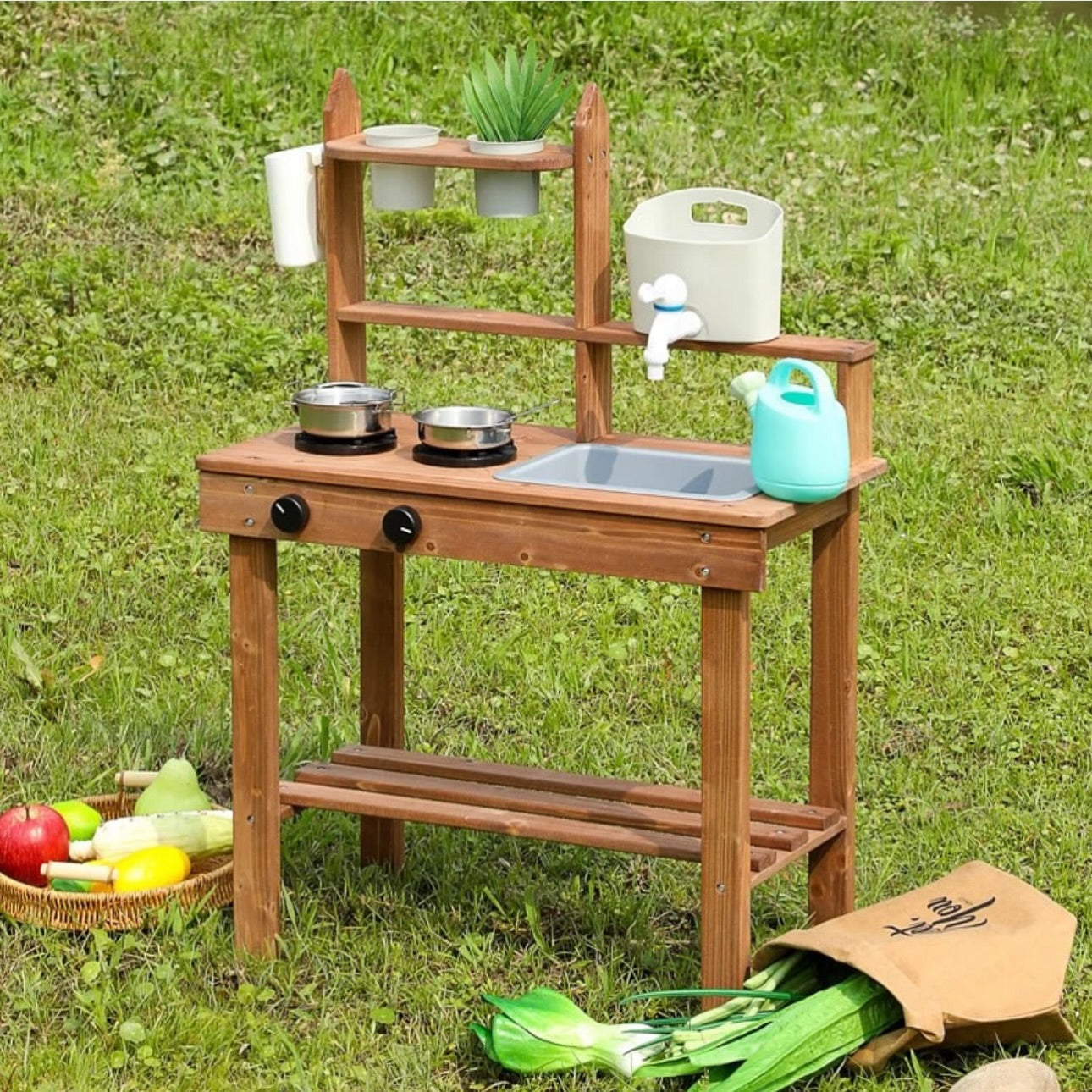 Wooden Outdoor Mud Kitchen Set
