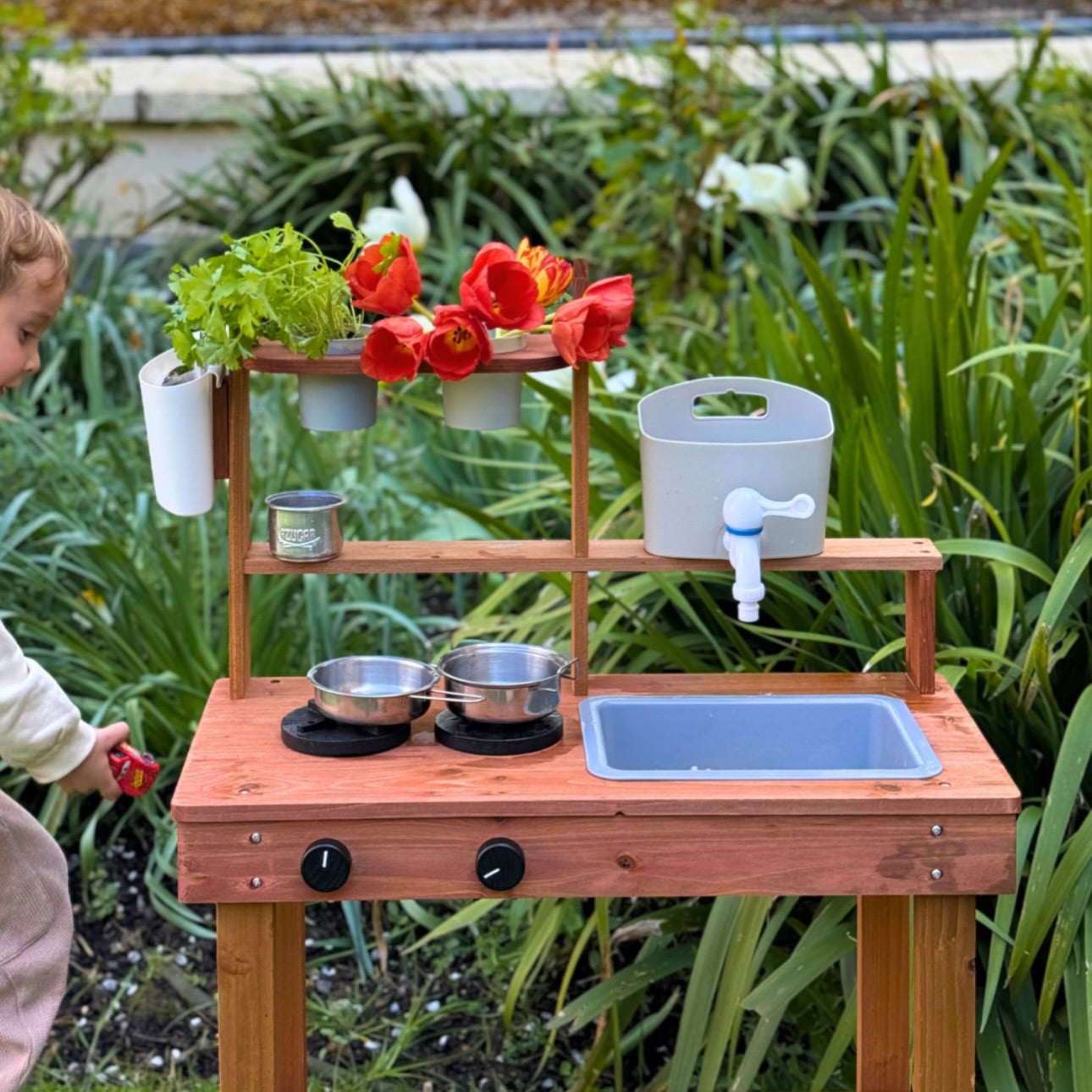 Wooden Outdoor Mud Kitchen Set