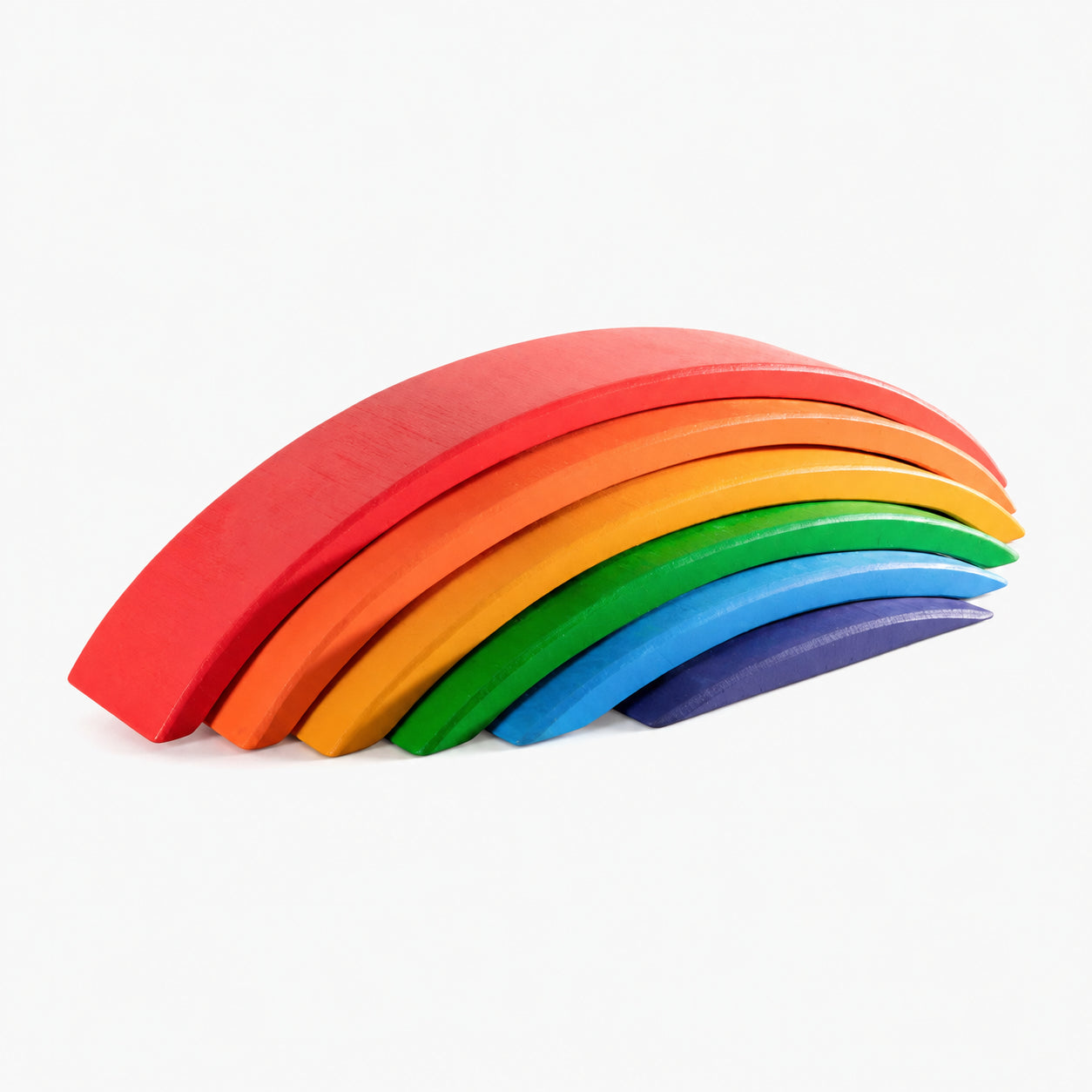 6-Piece Wooden Rainbow Bridge & Arch Building Blocks Set