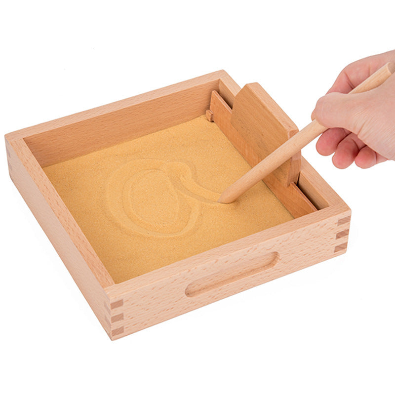 Wooden Sand Writing Tray for Toddler