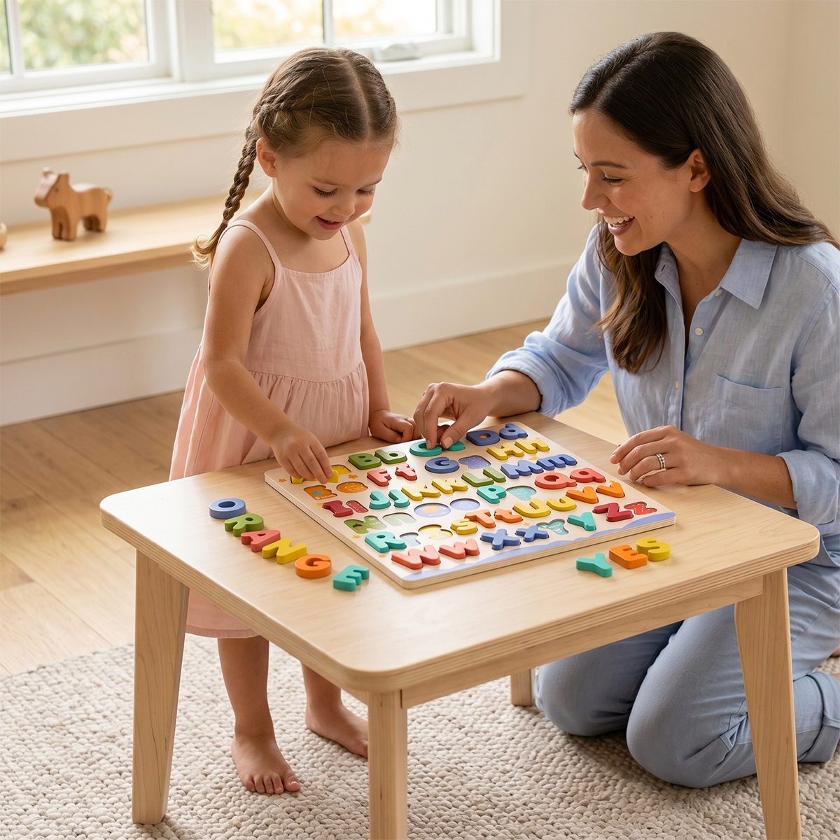 Wooden Alphabet Puzzle Set