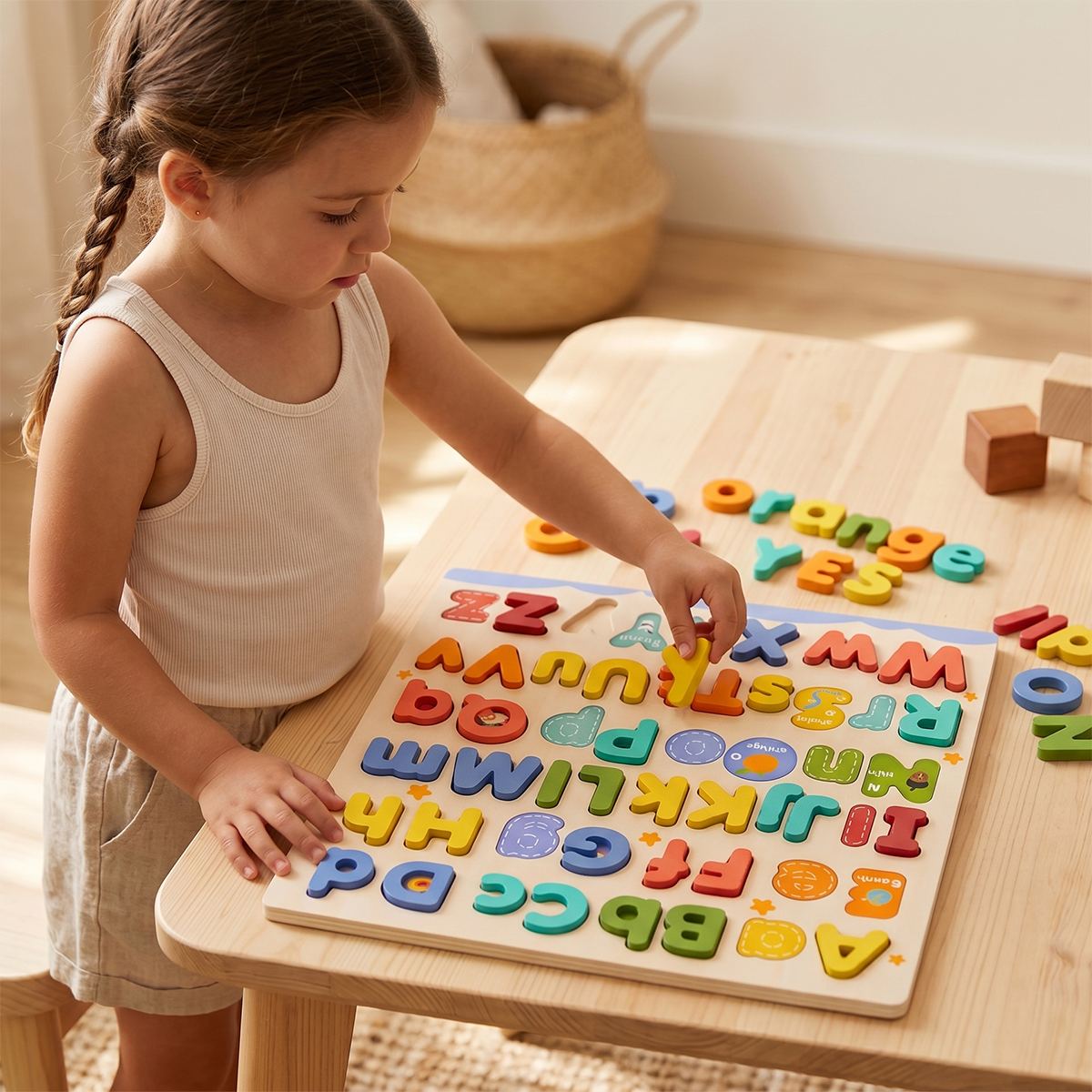 Wooden Alphabet Puzzle Set