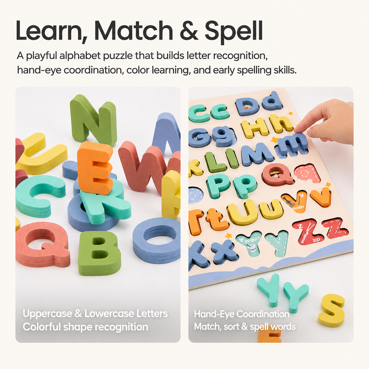 Wooden Alphabet Puzzle Set
