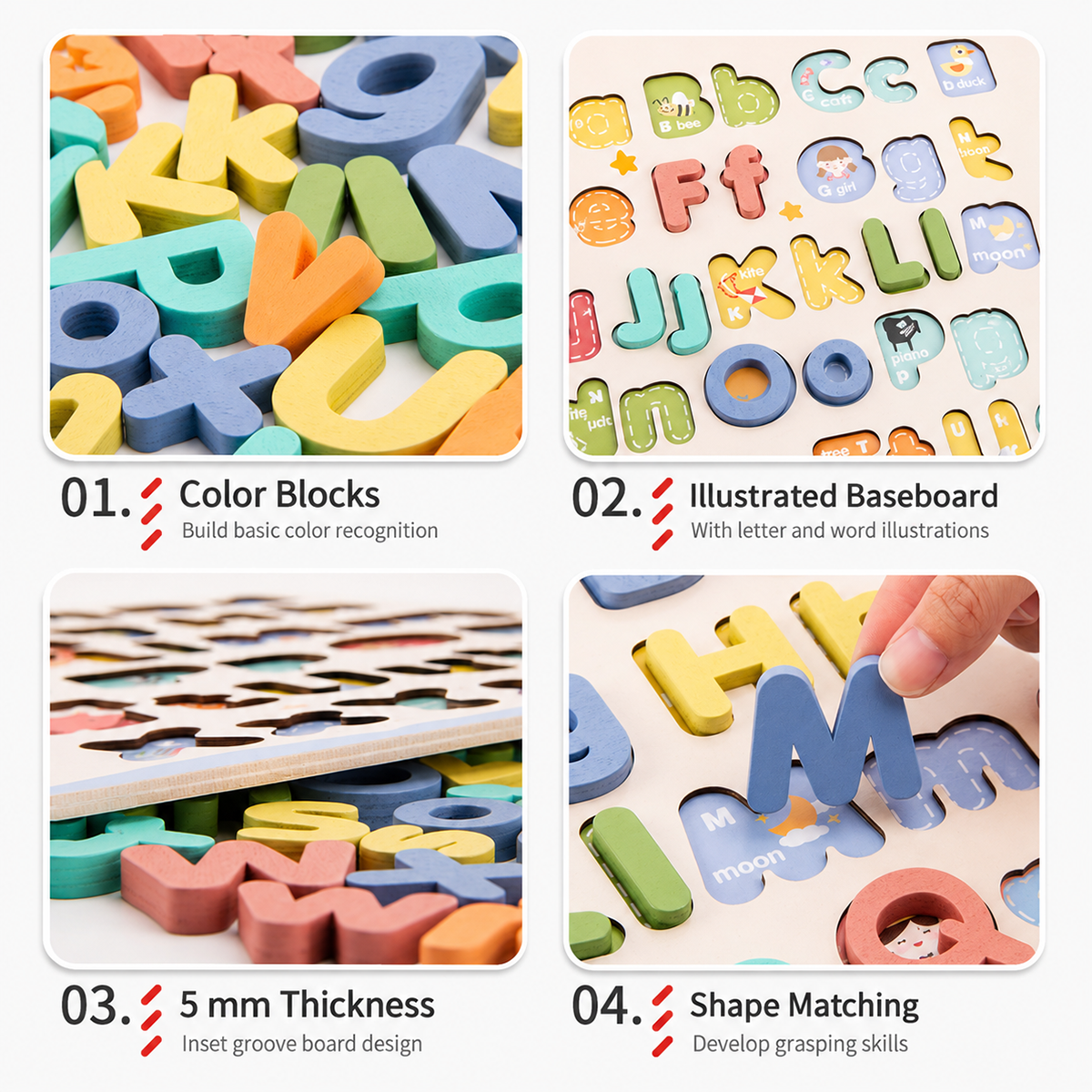 Wooden Alphabet Puzzle Set
