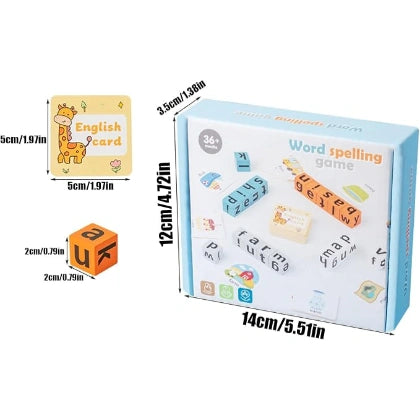 Wooden Montessori Alphabet Blocks Learning Set for Kids